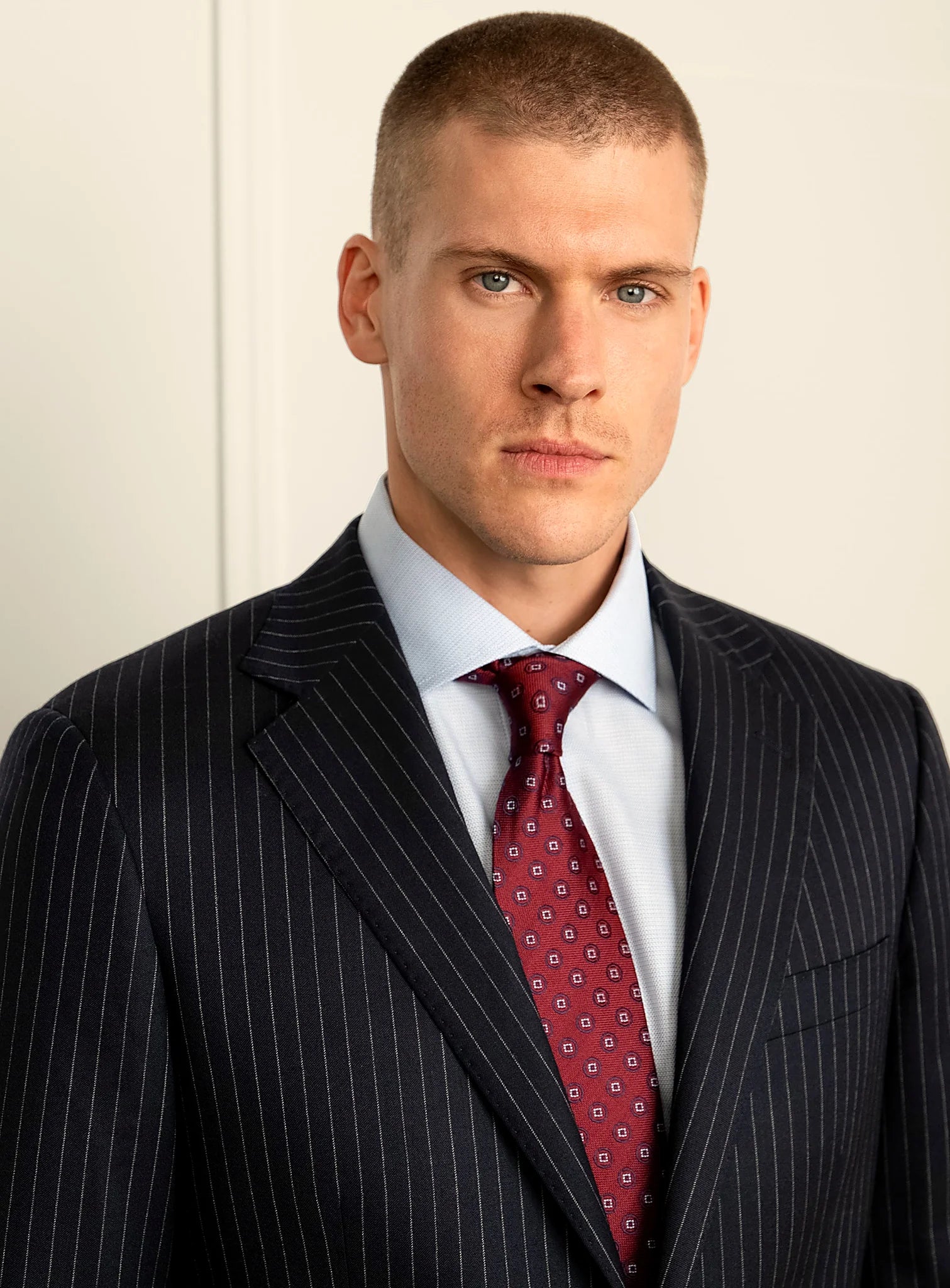 Auditore Navy Pinstripe Suit