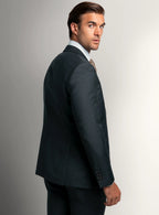 Notch lapel and two-button front detail
