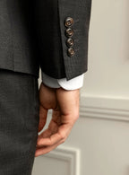 Cesare Plaid Charcoal Suit