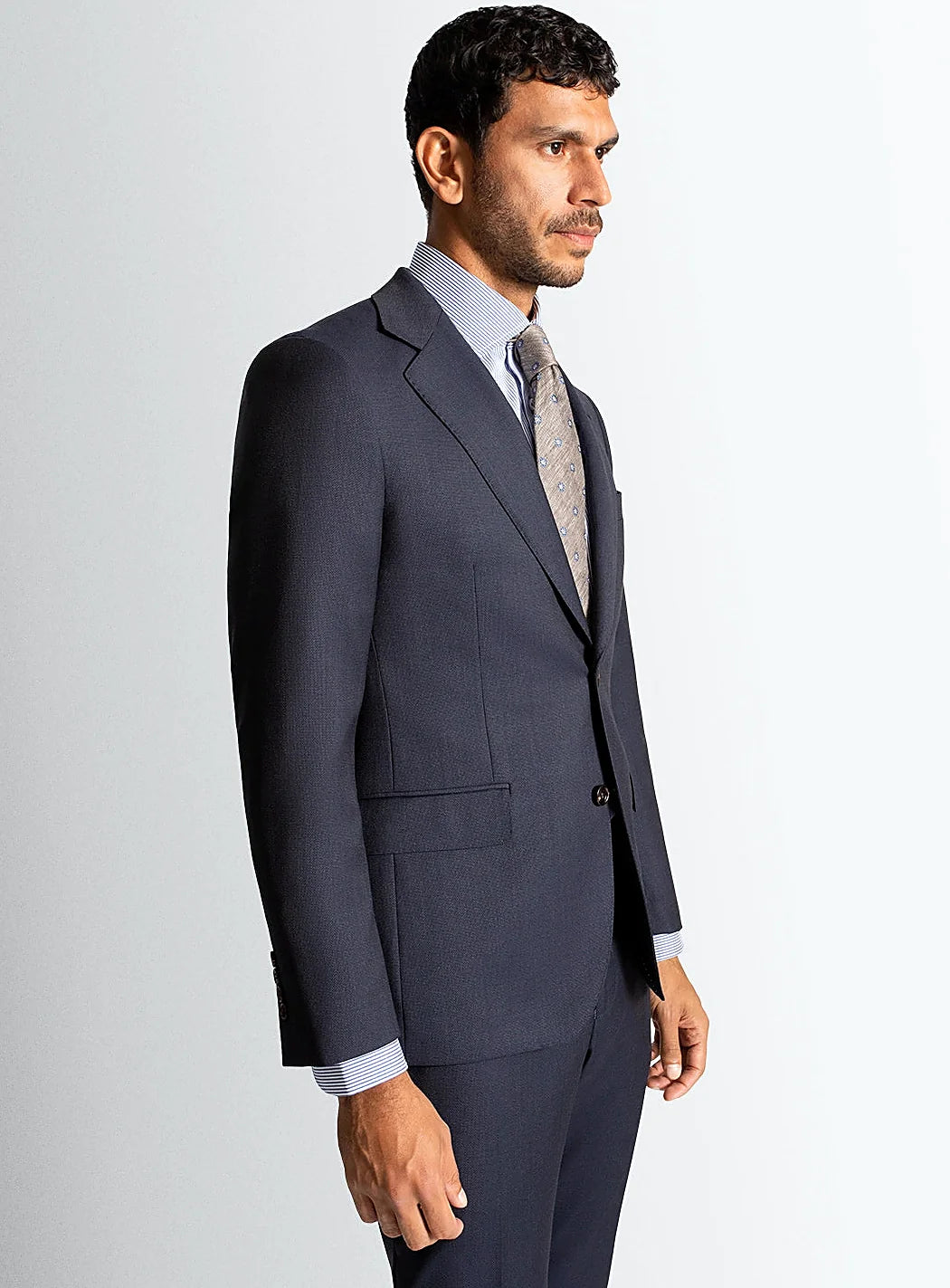 Dominico Basketweave Navy Suit