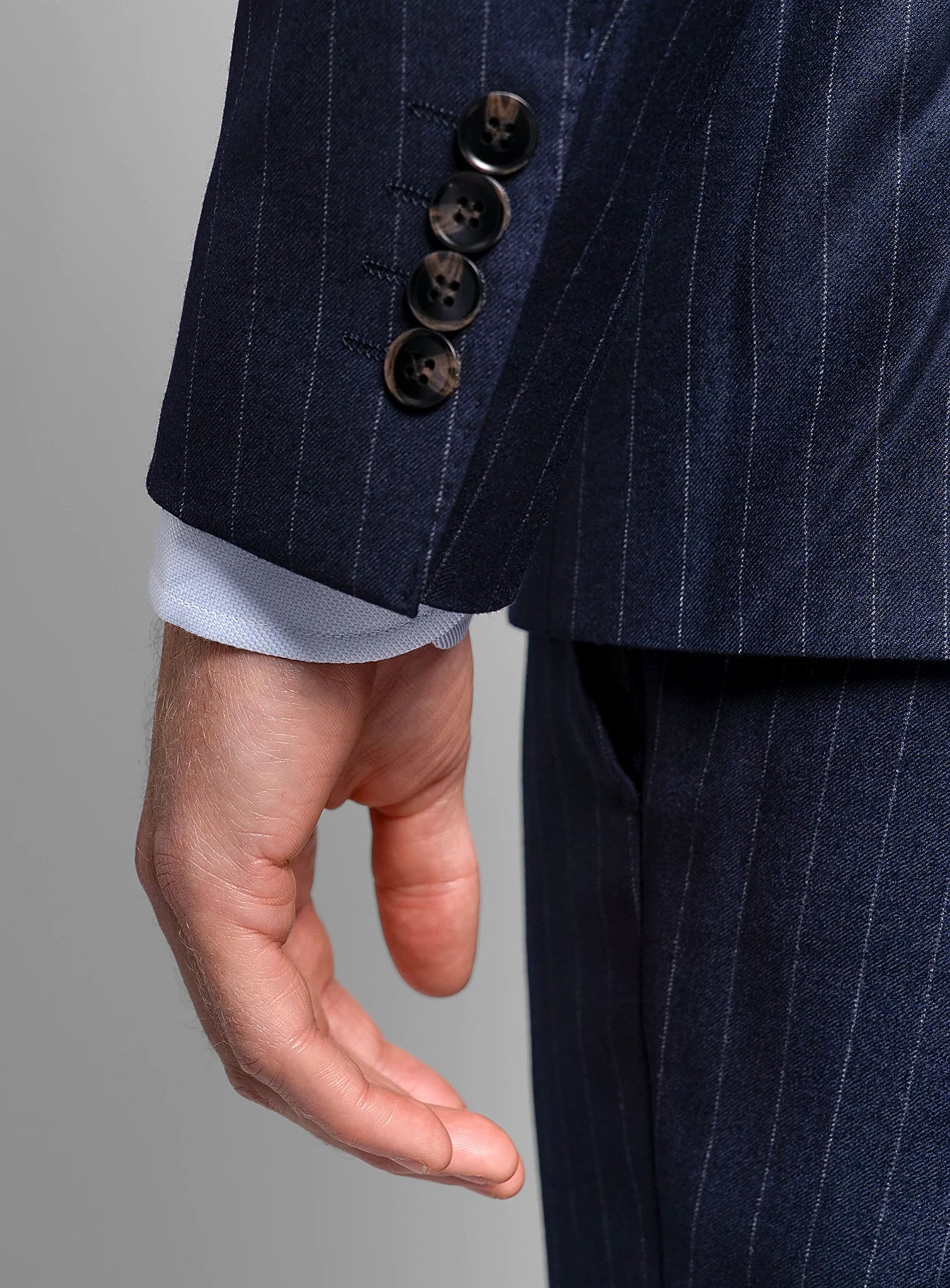 Ezio Navy Wide Pinstripe Suit