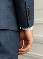 Firenze Plaid Blue Suit