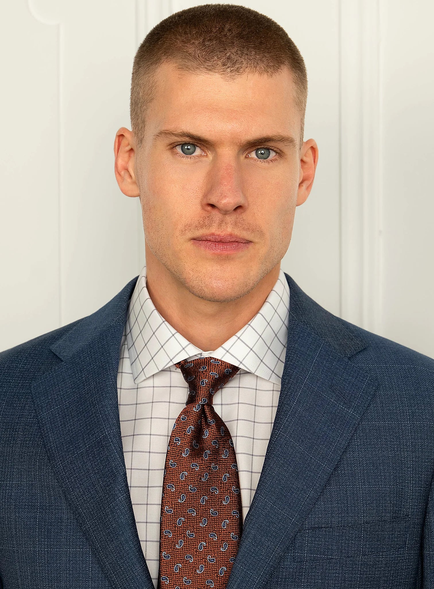 Firenze Plaid Blue Suit