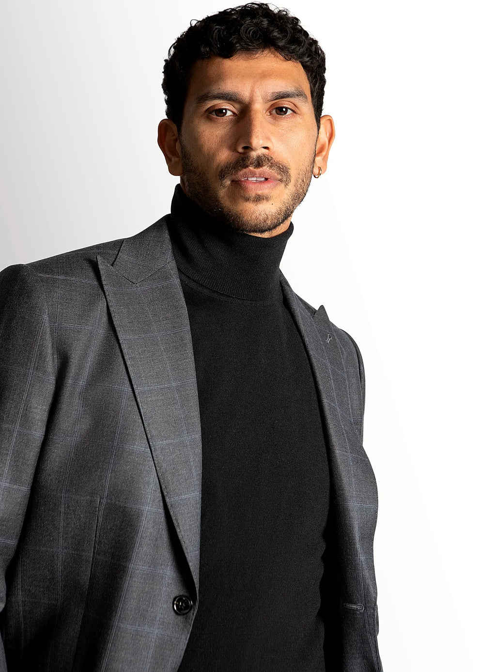 Gabriel Indigo Overcheck Suit