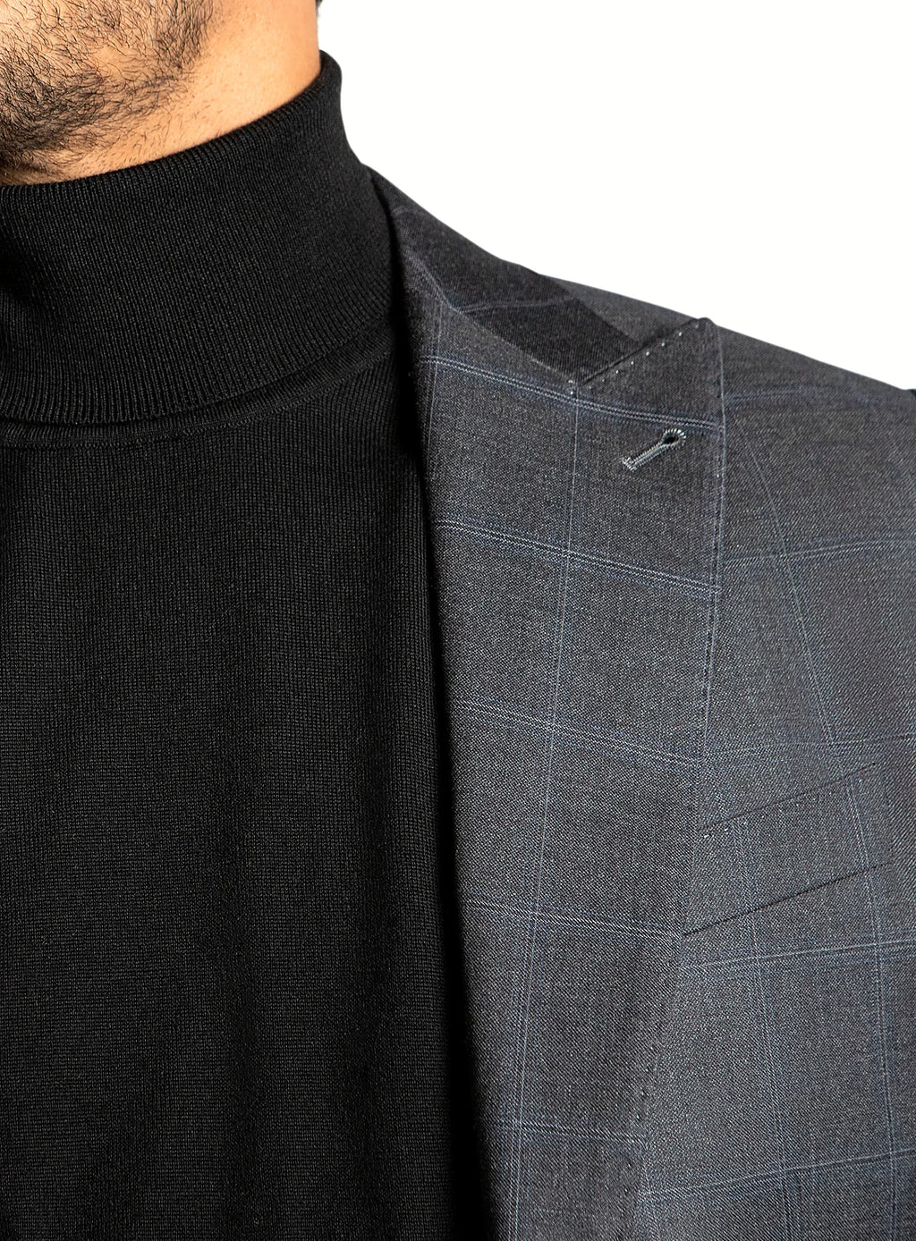 Gabriel Indigo Overcheck Suit