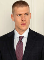 Giovanni Navy Plaid Suit