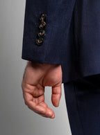 Hector Plaid Navy Blue Suit