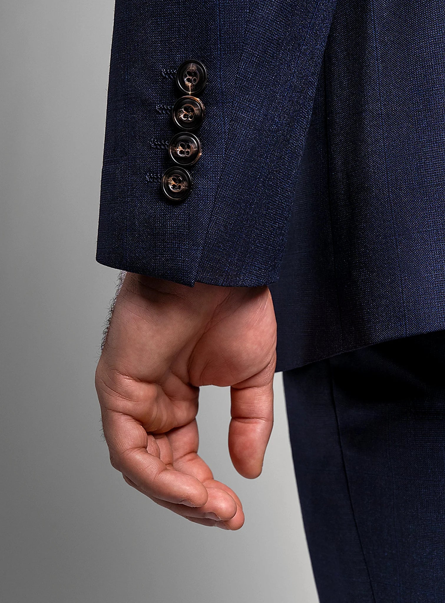 Hector Plaid Navy Blue Suit