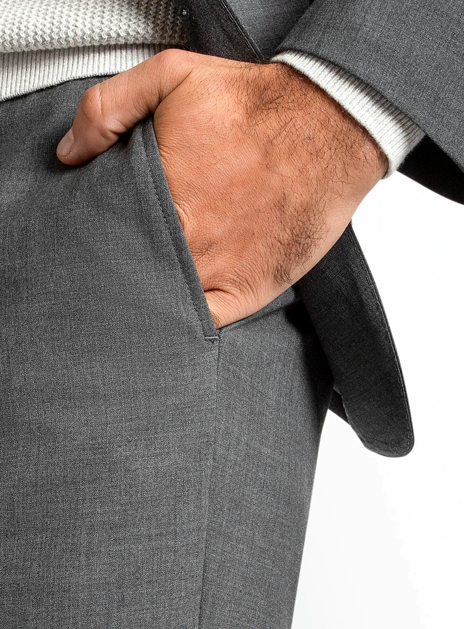 Luca Plain Weave Grey Suit