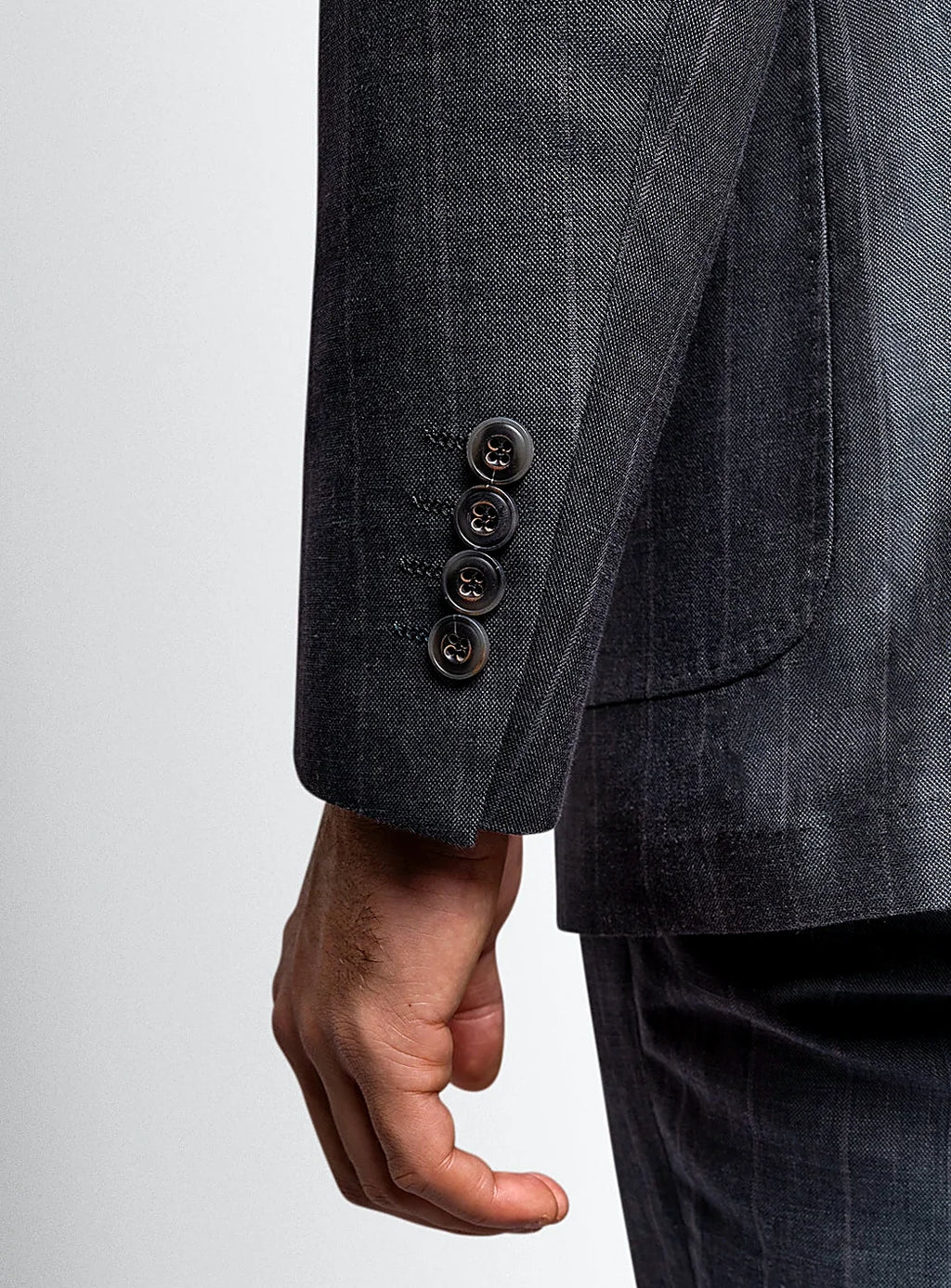 Luzio Olive Green Pinstripe Sport Jacket