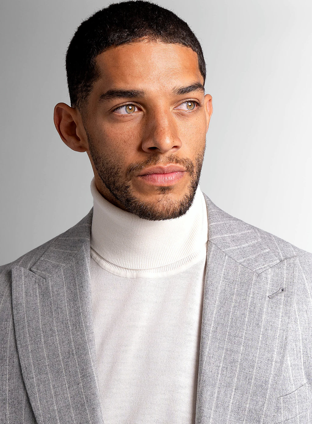 Portici Milled Pinstripe Silver Grey Sport Jacket