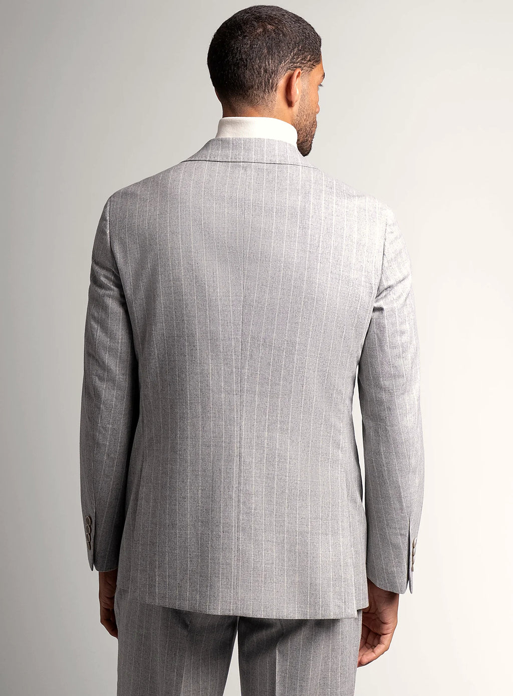 Portici Milled Pinstripe Silver Grey Sport Jacket
