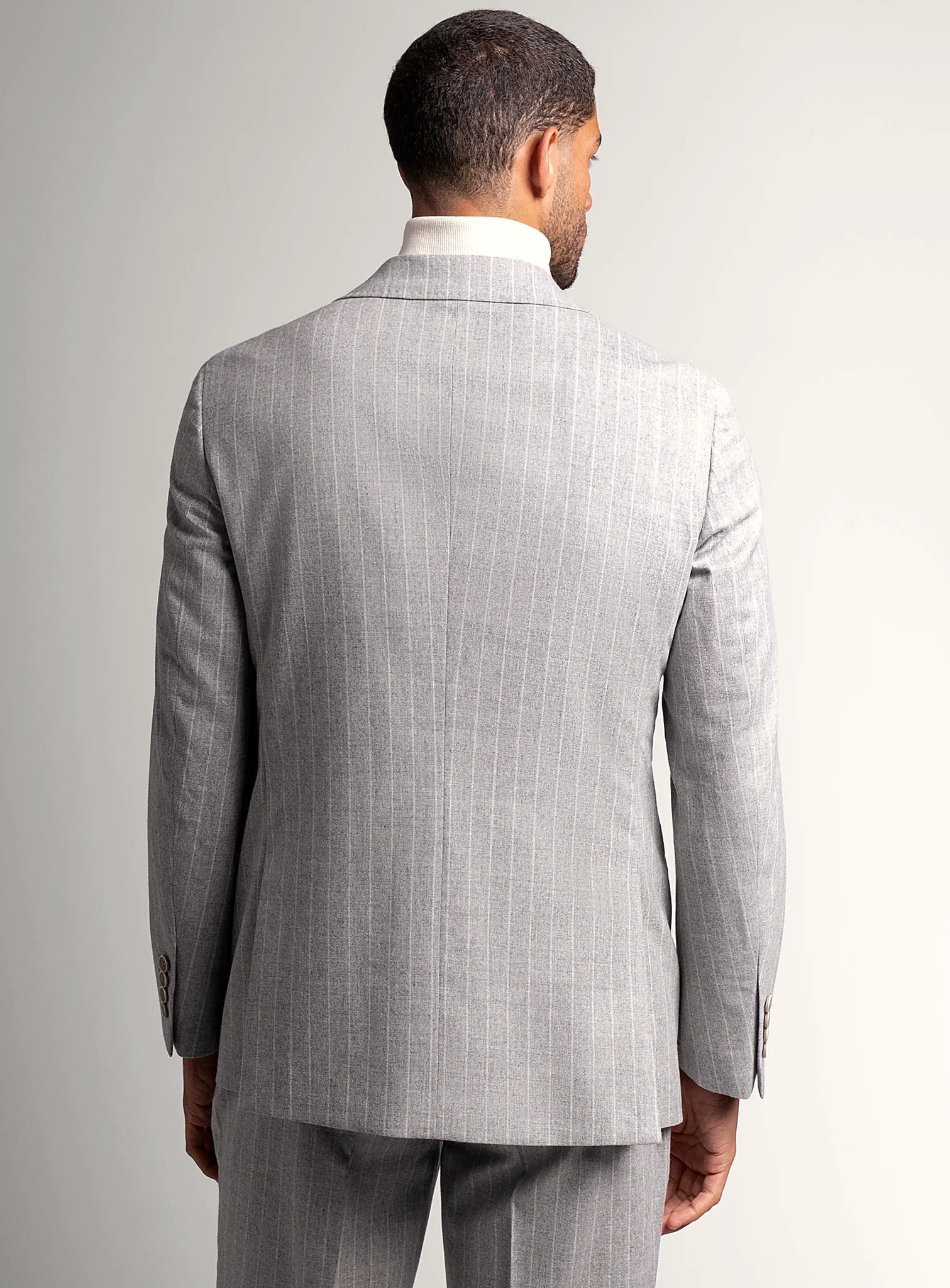 Portici Milled Pinstripe Silver Grey Sport Jacket