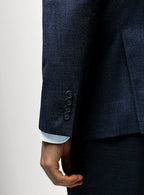 Sacrati Micro Check Navy Suit