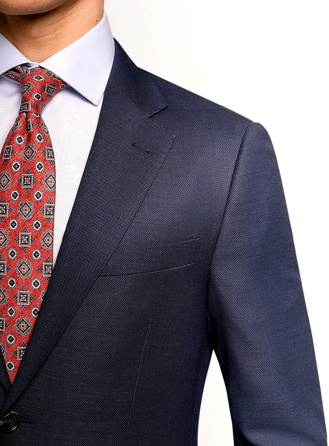 Birdseye Navy Suit Jacket