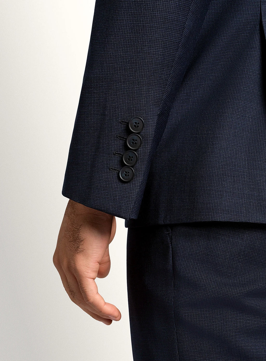 Micro Navy Suit Jacket