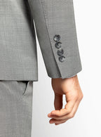 Sharkskin Silver Grey Suit Jacket