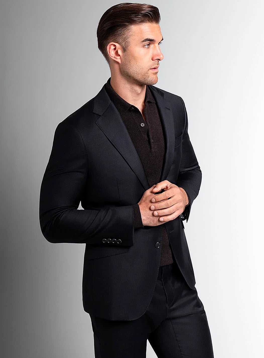 Twill Black Suit Jacket