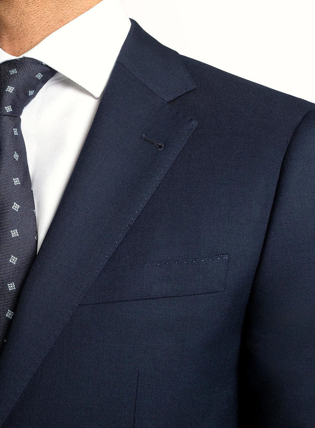 Twill Navy Suit Jacket