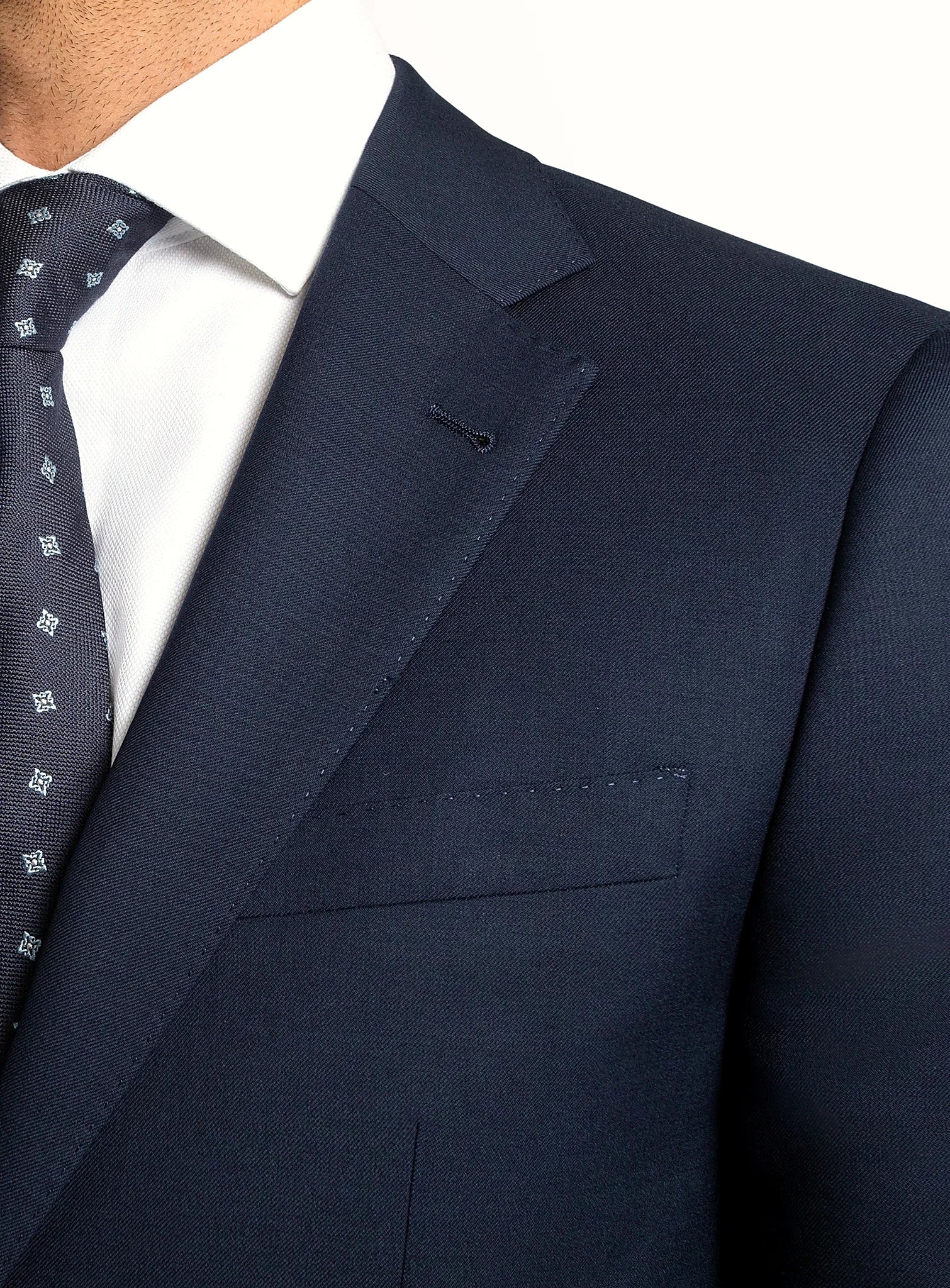 Twill Navy Suit Jacket