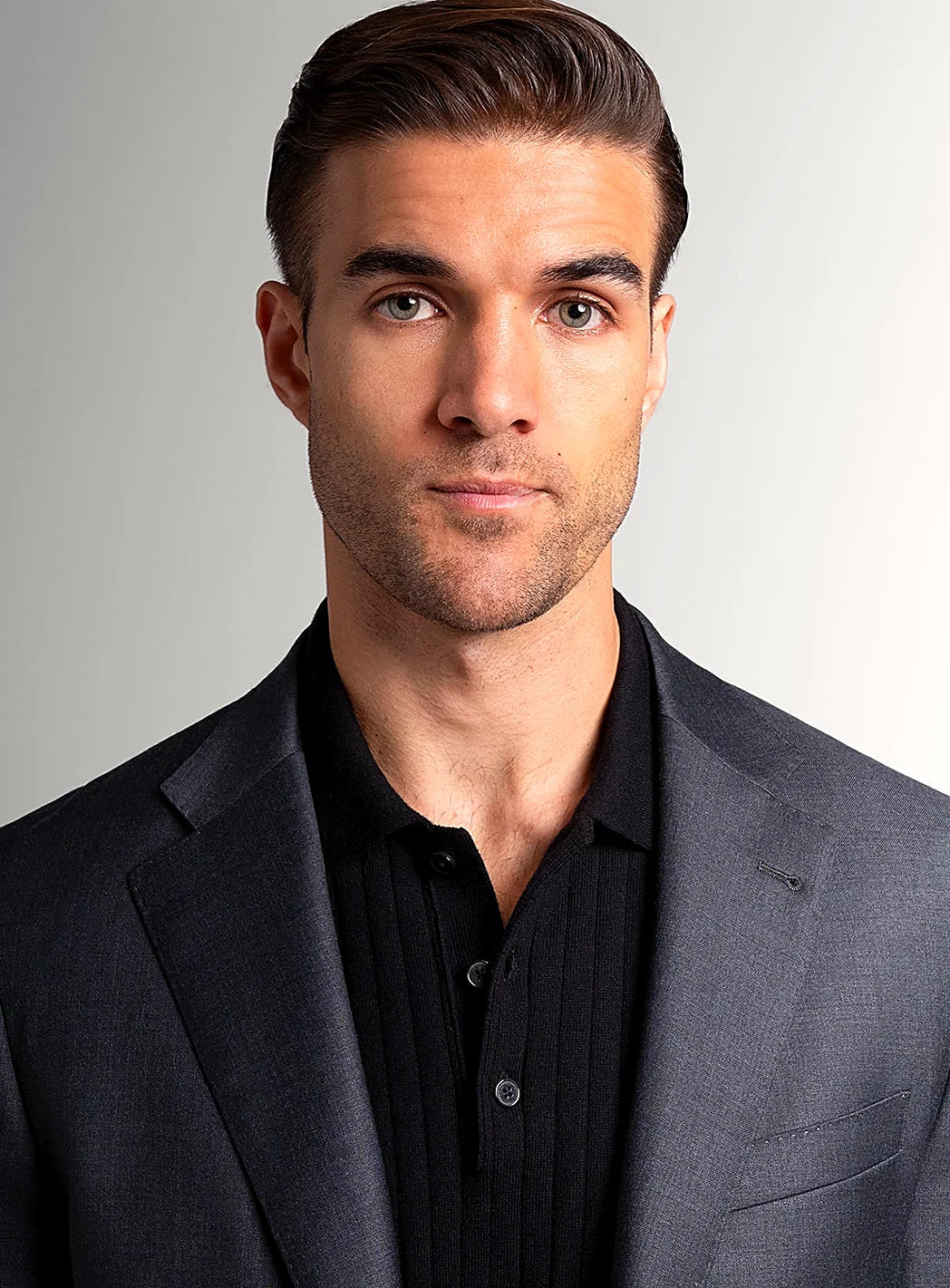 Twill Weave Charcoal Suit Jacket
