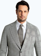 Close view of the oversized frame check in grey