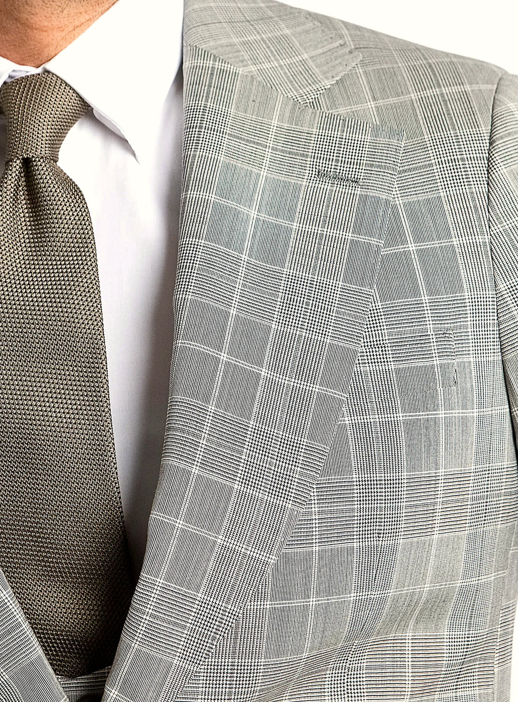 Varese Plaid Grey Suit
