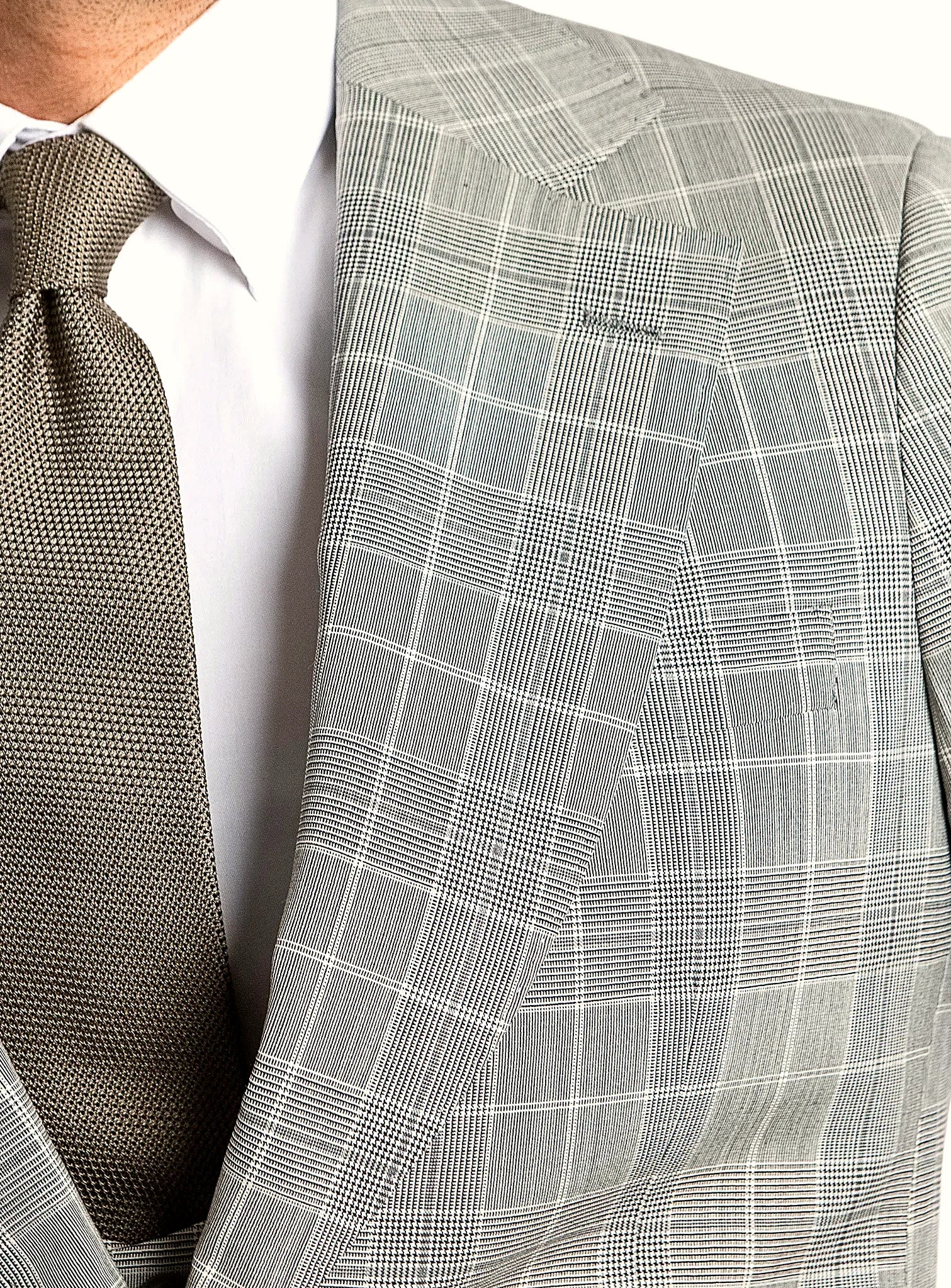 Varese Plaid Grey Suit