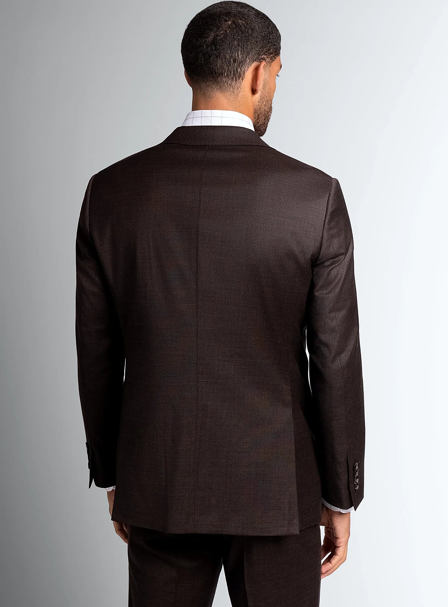 Vespucci Sharkskin Chocolate Brown Suit