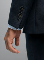 Vieri Flannel Stripe Navy Suit