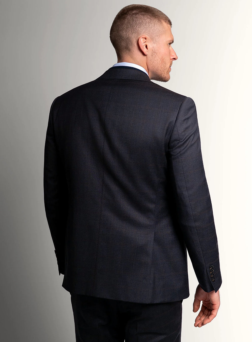 Volterra Navy Check Suit