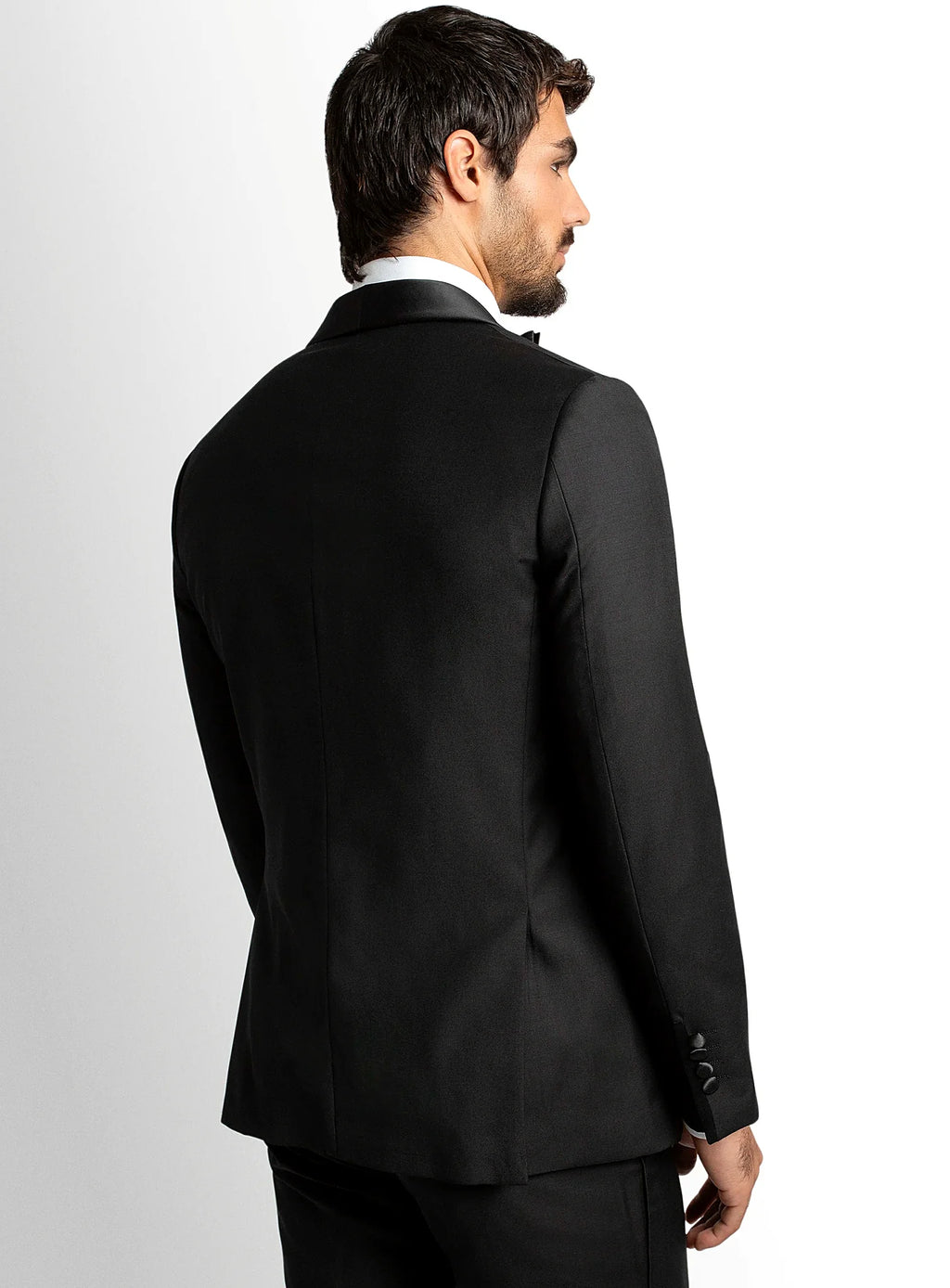 Satin trim running down the dinner trouser leg