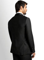 Satin trim running down the dinner trouser leg
