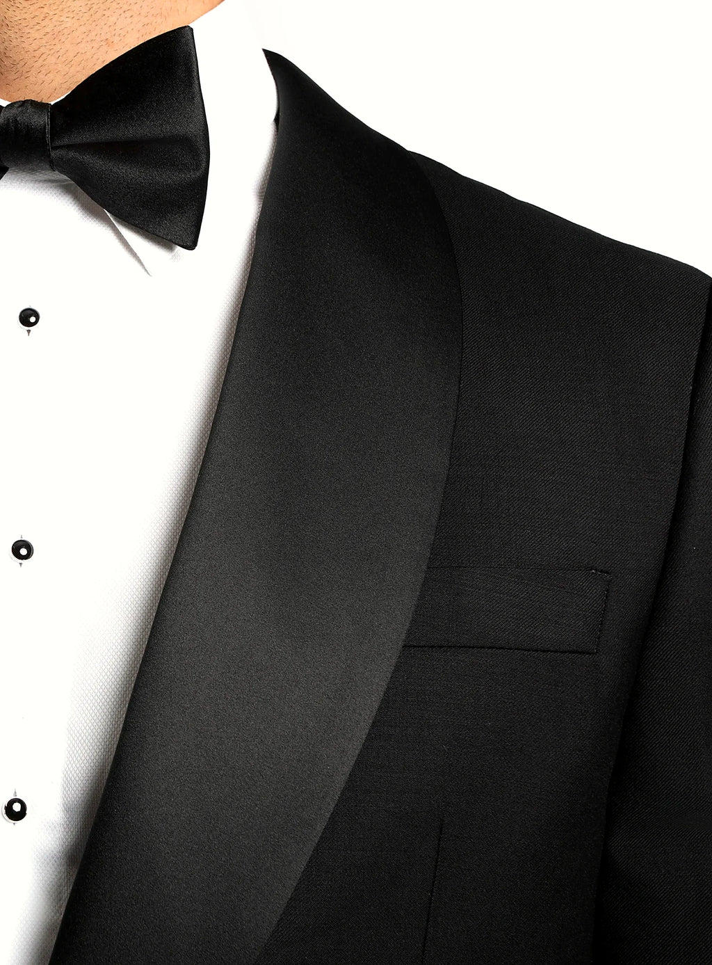 Wide Shawl Black Tuxedo