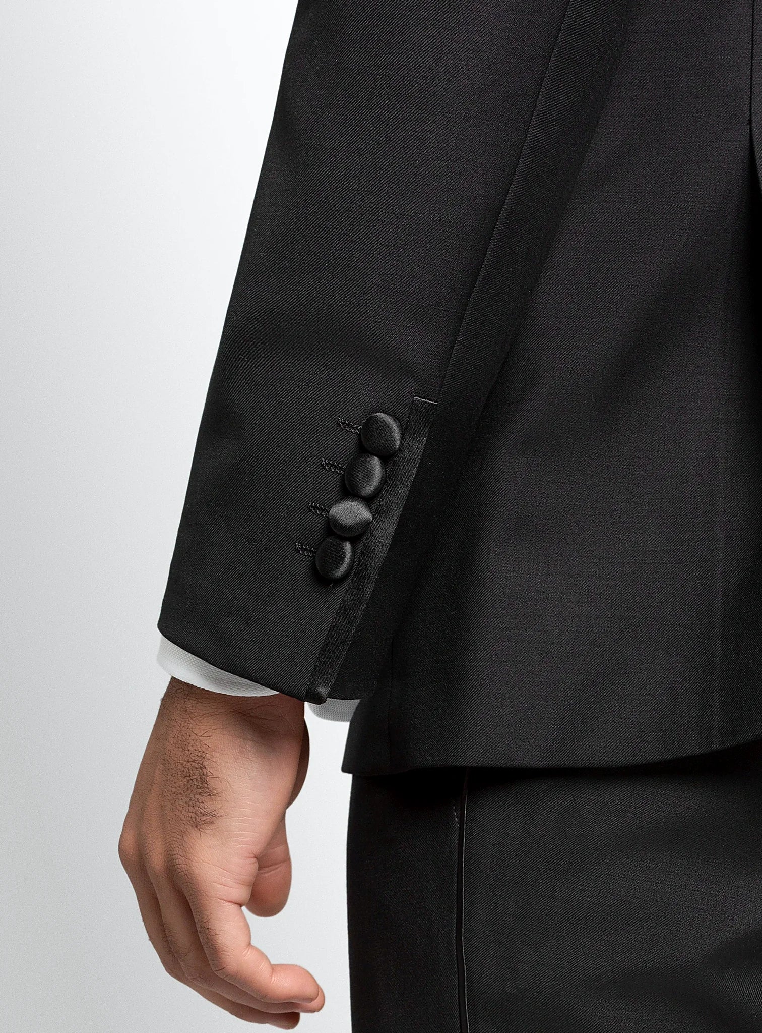 Wide Shawl Black Tuxedo